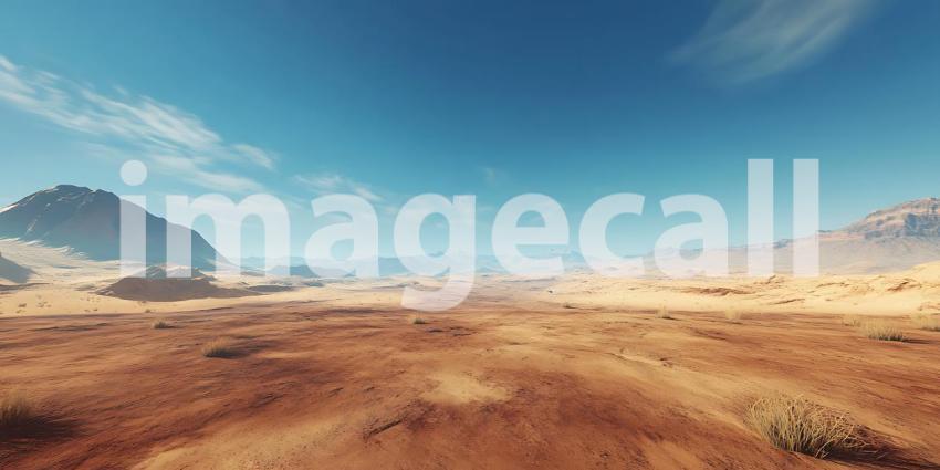 Vast Desert Landscape Expansive Panorama of Arid Terrain