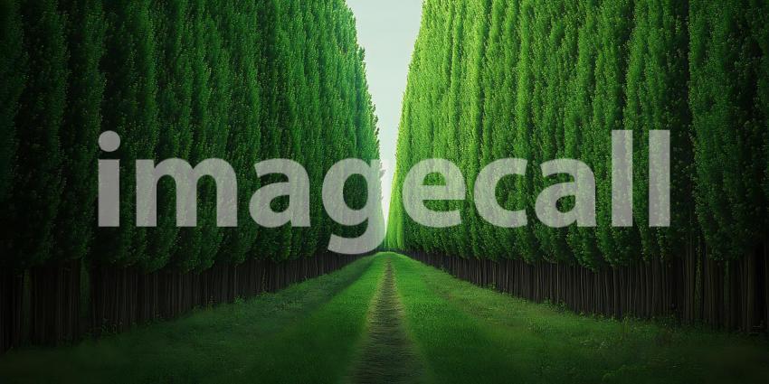 Lush Green Canopy Tunnel of Trees Nature Photography Vibrant Fol