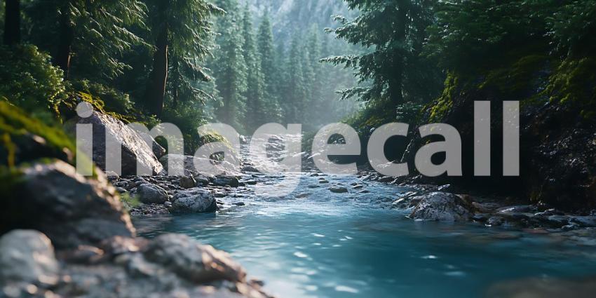 Serene Forest River A Peaceful Nature Scene
