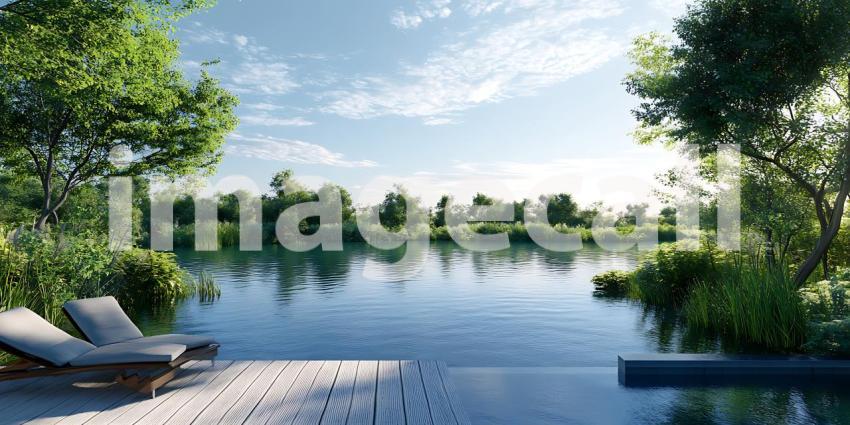 Serene Lakeside Retreat Luxury Poolside Escape