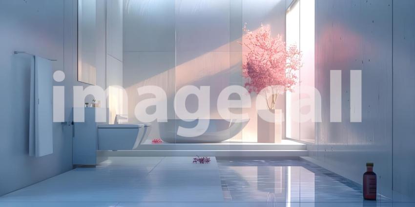 Modern bathroom interior background