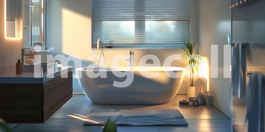 Modern bathroom interior background