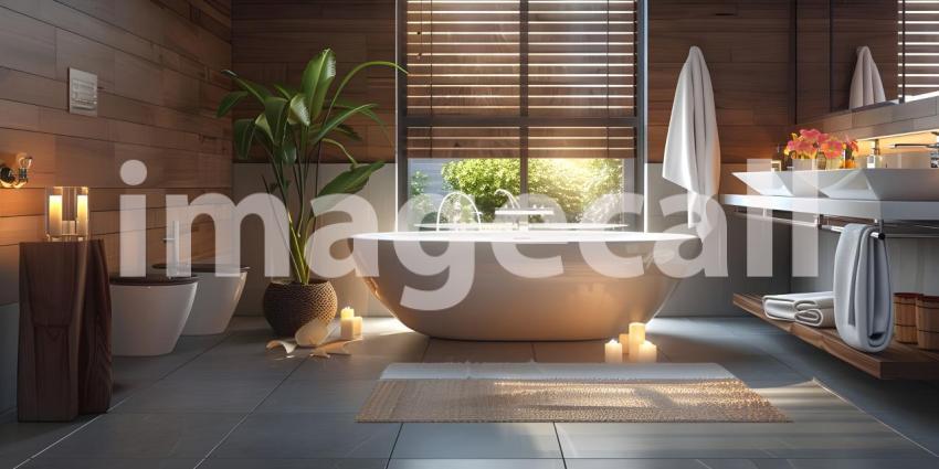 Modern bathroom interior background