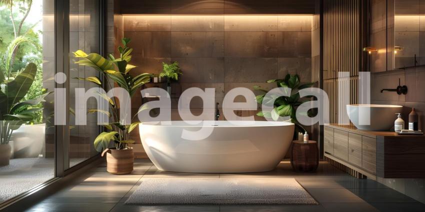 Modern bathroom interior background