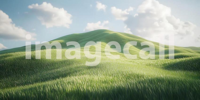 Serene Rolling Hills Lush Green Landscape Photography