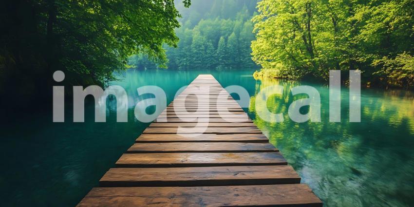 Serene Lake Path Tranquil Nature Escape  Stunning Photography