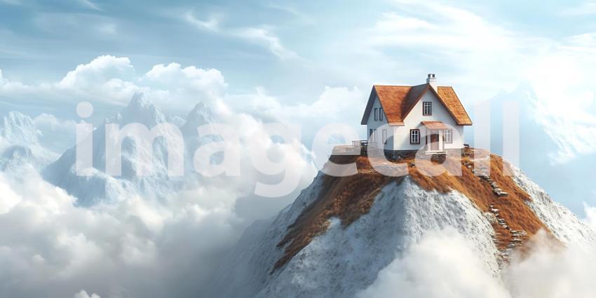Dream House on a Mountaintop Inspiring Imagery of Peace and Sere