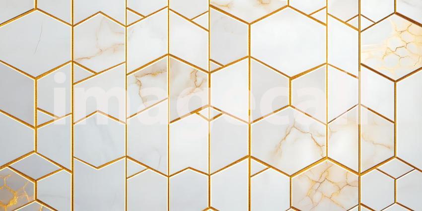 Elegant Hexagon Tile Pattern Luxurious Marble Design for Interio