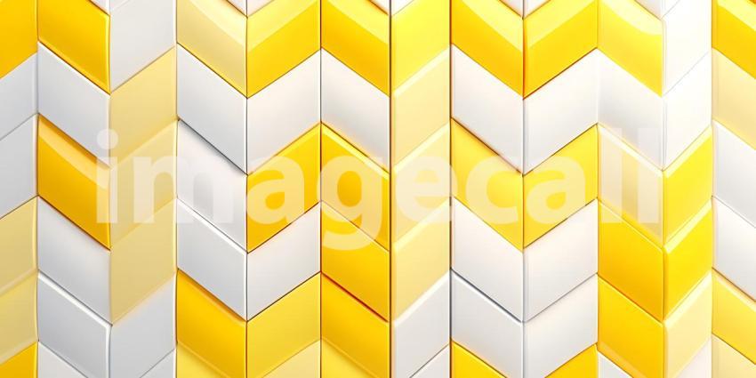 Yellow and White Chevron Pattern Abstract Geometric Background T