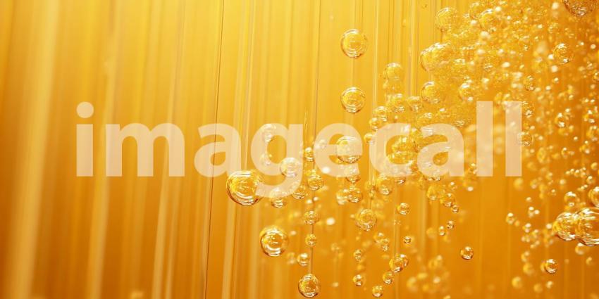 Golden Bubbles Abstract Background Texture