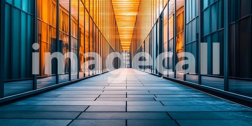 Stunning Architectural Perspective Modern City Alleyway