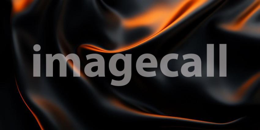 Black and Orange Fabric Texture Dramatic Draped Cloth Background