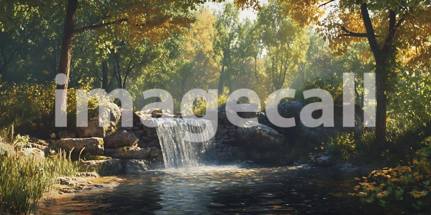 Serene Forest Stream Natures Peaceful Retreat