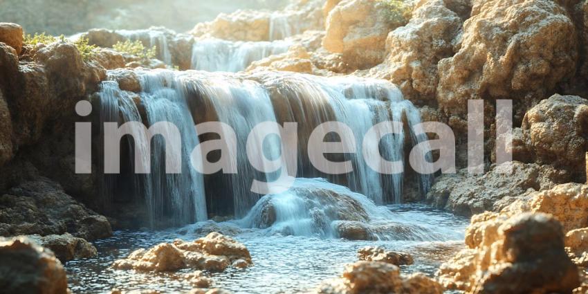 Serene Waterfall Natures Tranquil Beauty