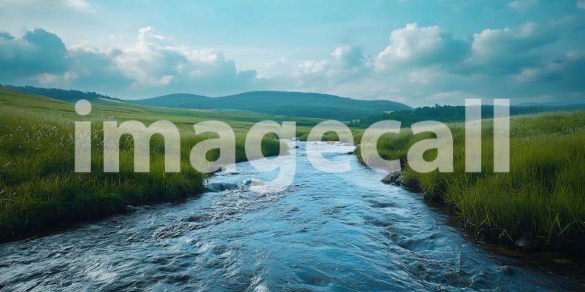 Serene Stream A Tranquil Landscape Photography