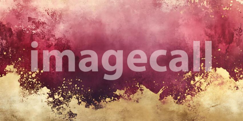 Stunning Abstract Art Gold Burgundy and Pink Watercolor Explosio