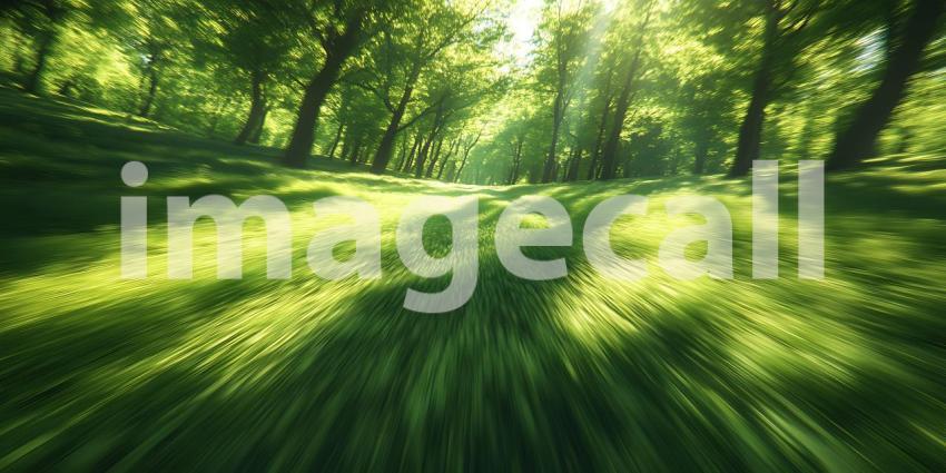 Sunlit Forest Path Lush Green Nature Photography