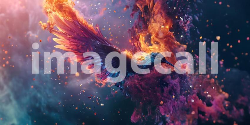 Cosmic Wings Vibrant Nebula Artwork