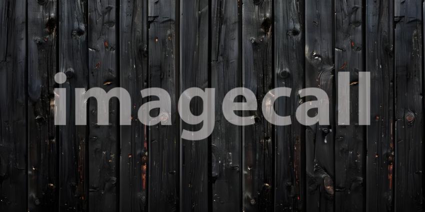 Charred Wooden Planks: Close-Up of Burnt Wood Using Shou Sugi Ban Technique, Highlighting the Natural Grain Patterns and Unique Textures