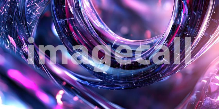 Artistic DNA Double Helix: Glowing Intricate Design with Bright Orange and Red Hues on a Dark Background, Featuring Bokeh Light Effects