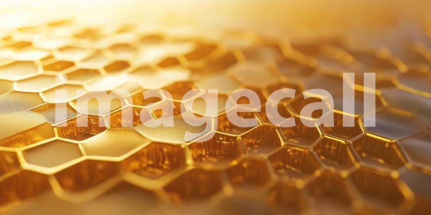Warm Hexagonal Pattern: Tessellated Mosaic of Hexagons in Shades of Orange, Yellow, and White, Creating a Vibrant and Geometric Design