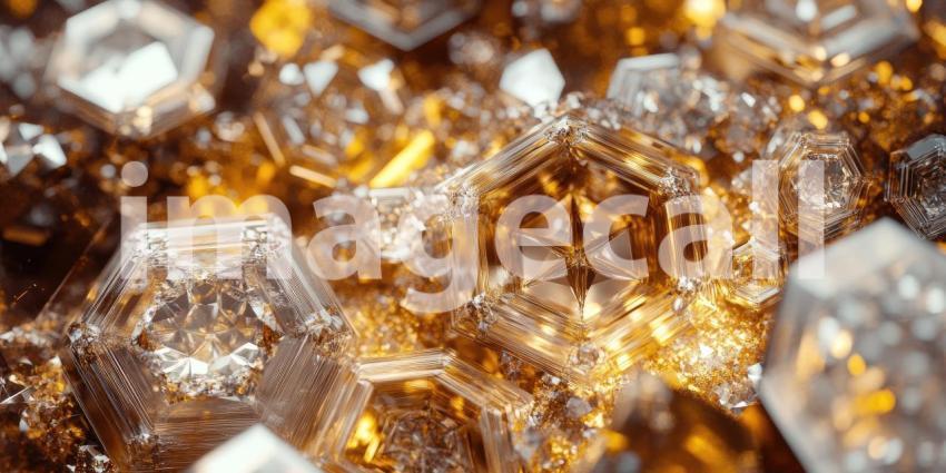 Warm Hexagonal Pattern: Tessellated Mosaic of Hexagons in Shades of Orange, Yellow, and White, Creating a Vibrant and Geometric Design