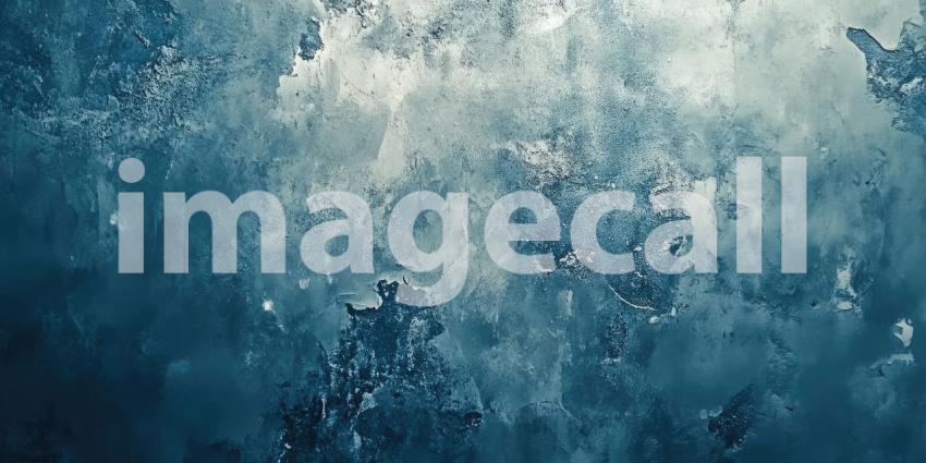 Abstract Textured Surface with Blue and White Hues: Weathered Canvas Featuring Rough Patches and Cracks