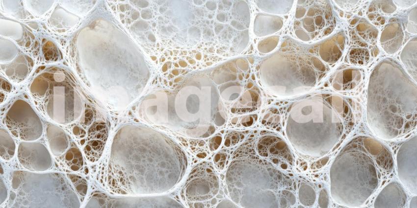 Intricate Network of Web-Like Structures: Metallic or Organic Appearance with Warm Golden Light Backdrop, Creating a Visually Captivating and Abstract Artistic Scene