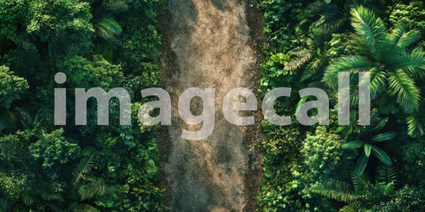 A Verdant Tapestry: Where Asphalt Meets Eden, Nature's Serpentine Path Through a Lush, Tropical Paradise