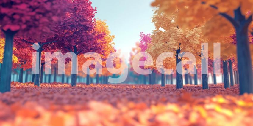 A Golden Tapestry of Autumn, A Path Through a Vibrant Forest