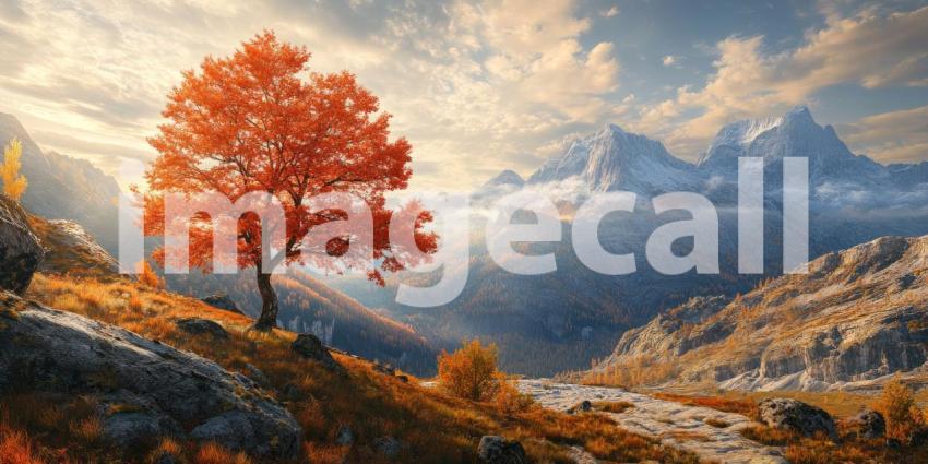 A Golden Gazebo, A Panoramic View of Autumn's Embrace