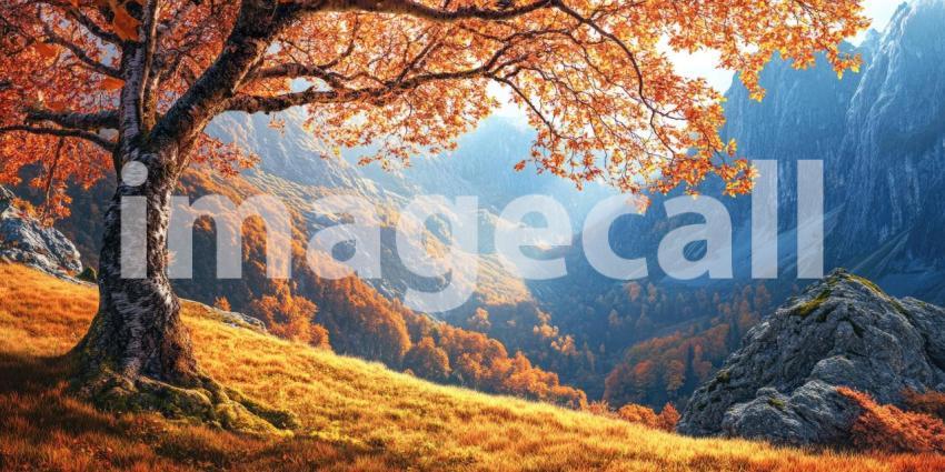 A Golden Gazebo, A Panoramic View of Autumn's Embrace