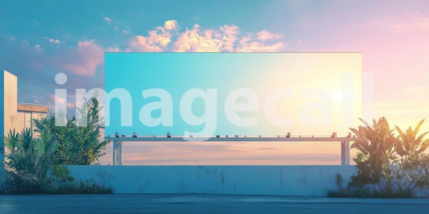 A blank canvas against the sky, waiting to be filled with a captivating message