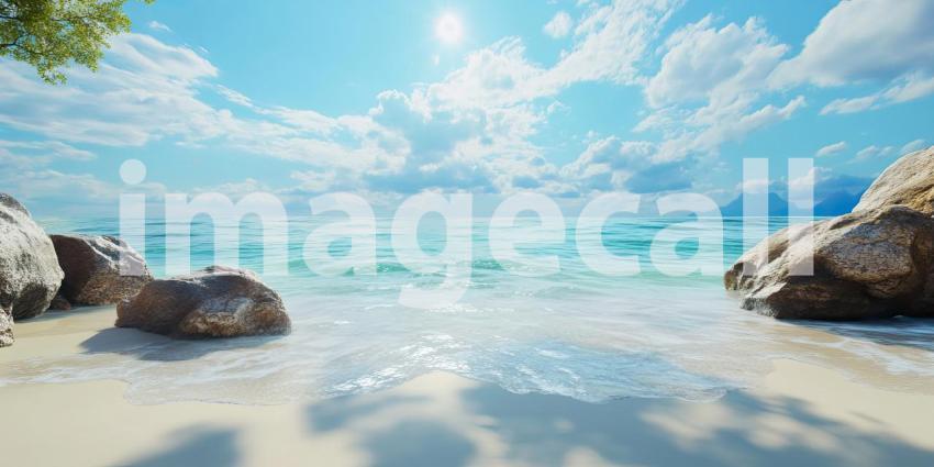 A serene coastal escape, where the sun kisses the tranquil waters