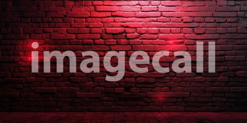 A vibrant symphony of colors illuminates the textured brick wall