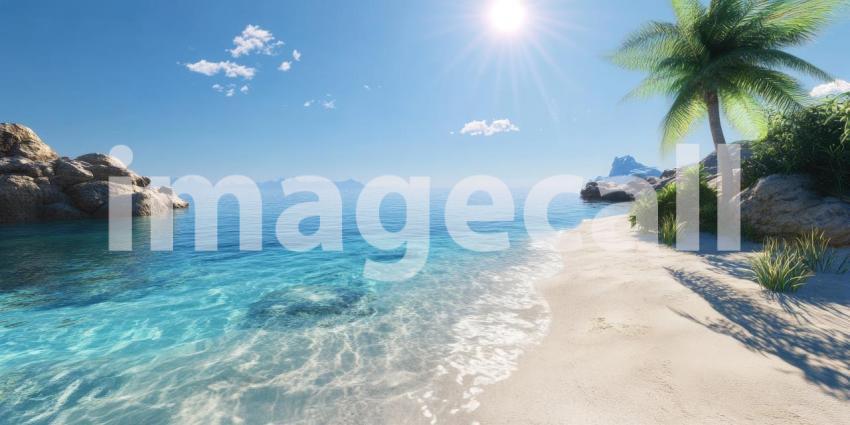 A serene coastal escape, where the sun kisses the tranquil waters