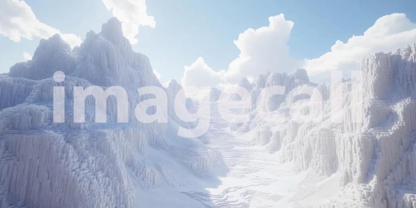 A hidden valley, nestled amidst towering rock formations