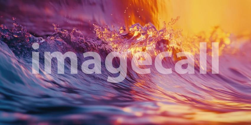 A mesmerizing dreamscape unfolds, where waves of vibrant color, ranging from fiery rose to tranquil azure, ripple and undulate