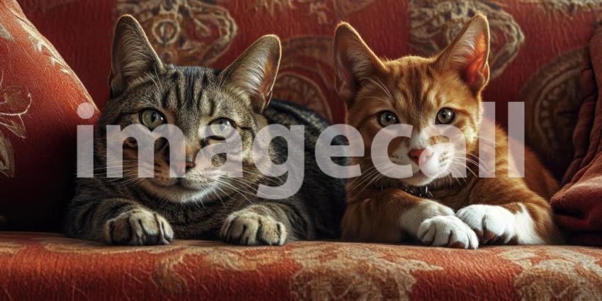 An unlikely friendship blossoms between a curious cat and a loyal golden retriever