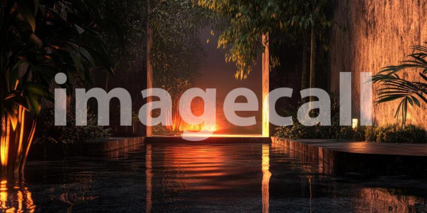 Celestial Serenade: A crescent moon hangs serenely in a sky awash with stars, casting a magical glow over the tranquil ocean