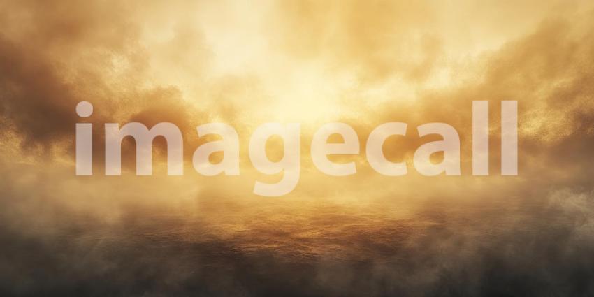 A Crimson Sky: A dramatic scene of fiery clouds erupting across the horizon, casting an ethereal glow