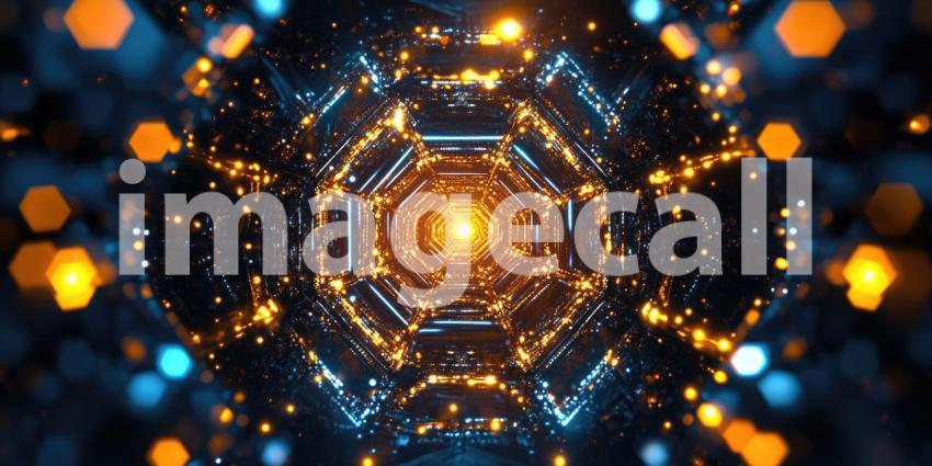 The Digital Hive: A Network of Interconnected Hexagons Illuminates the Future of Technology