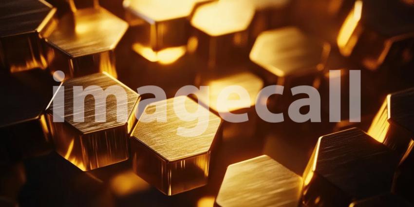 A Golden Sea: A mesmerizing abstract of shimmering gold, rippling and flowing like liquid metal