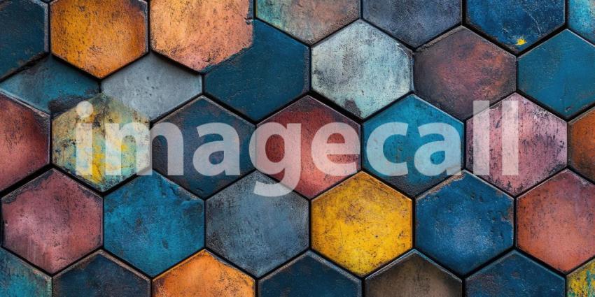 A Mosaic of Memories: A weathered hexagonal pattern, each tile a story waiting to be told