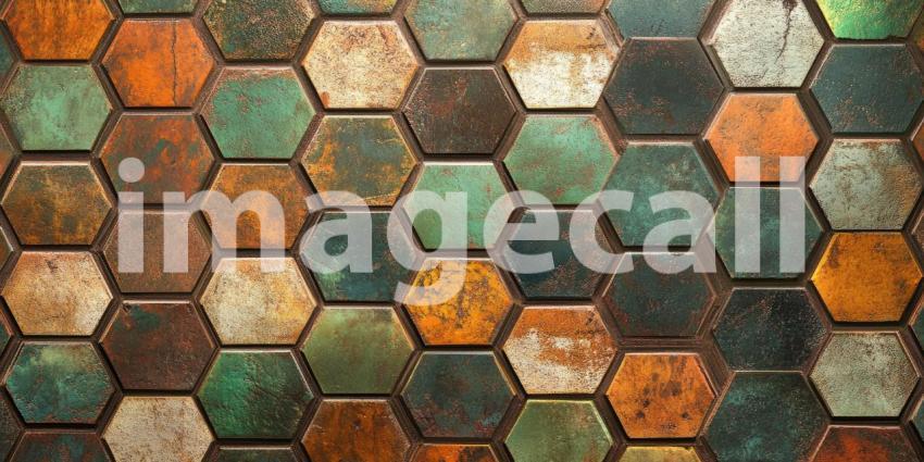 A Mosaic of Memories: A weathered hexagonal pattern, each tile a story waiting to be told