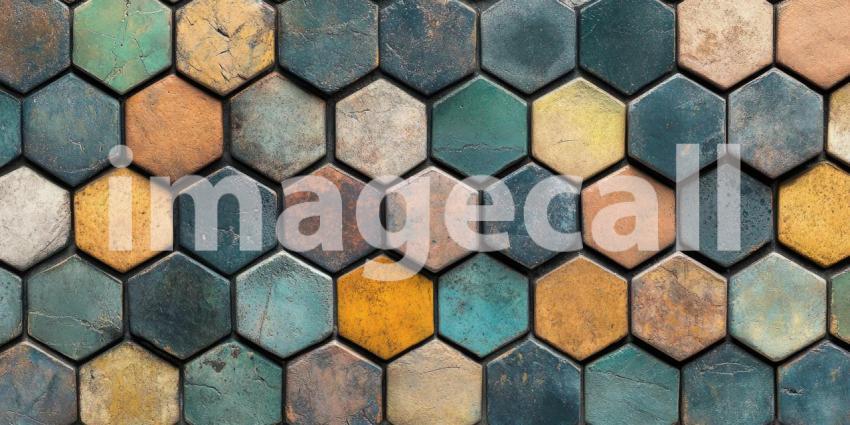 A Mosaic of Memories: A weathered hexagonal pattern, each tile a story waiting to be told