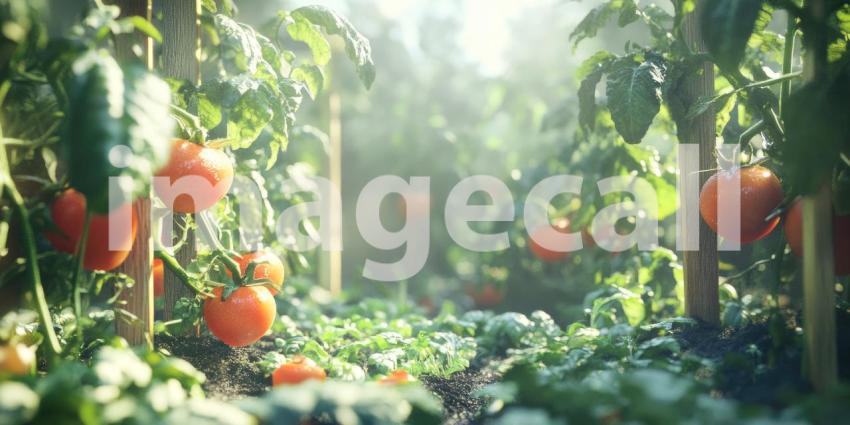 A Bountiful Harvest: Freshly picked vegetables and fruits bask in the warm sunlight, a testament to nature's abundance