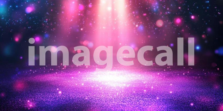 A Kaleidoscope of Lights: A vibrant stage bathed in a dazzling array of colorful lights, ready for the show to begin