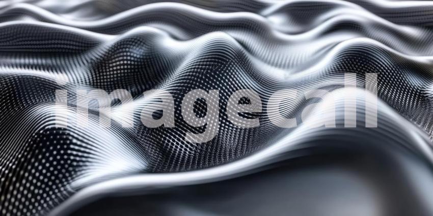 A Digital Topography: A mesmerizing abstract of undulating lines and dots, creating a dynamic and ever-changing landscape