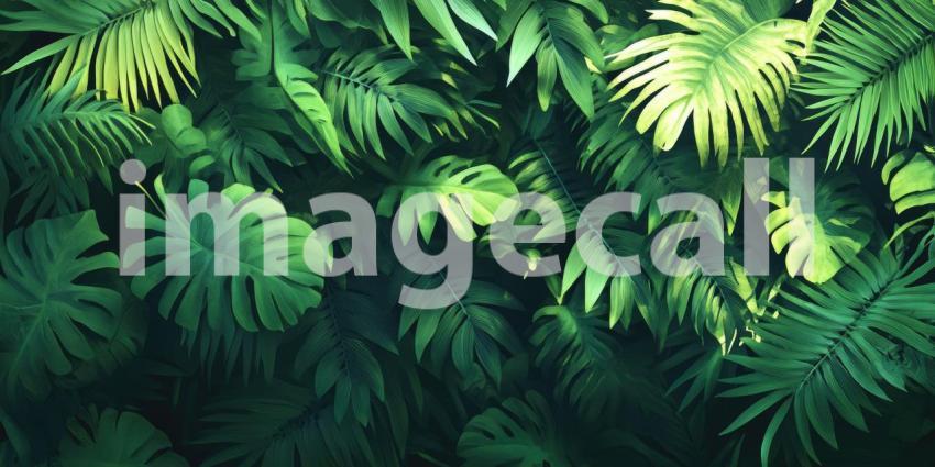 Sunlight Dappled: A vibrant fern frond bathed in sunlight, casting delicate shadows on the forest floor